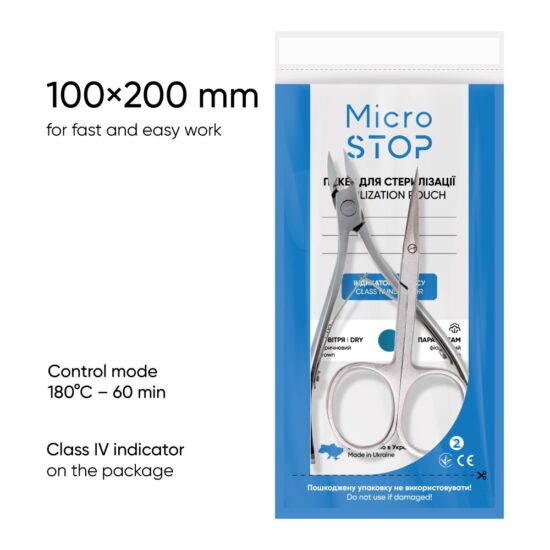 Microstop Pro-Zori Kese Za Sterilizaciju Sa Indikatorom Klase 4 100×200mm, 100kom.