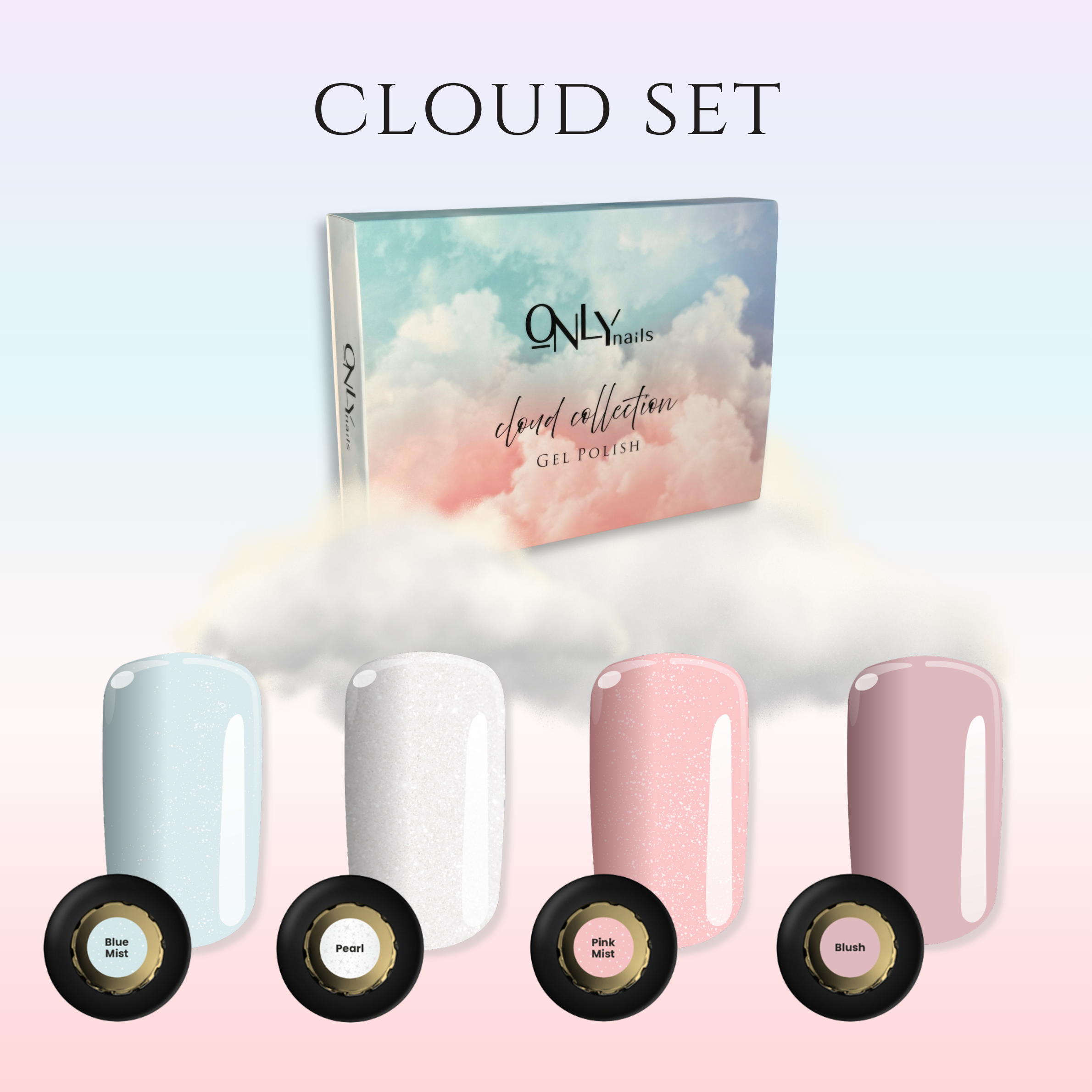 cloud settt Only Nails Gel Lak Cloud Set 4x9ml - Slika 1