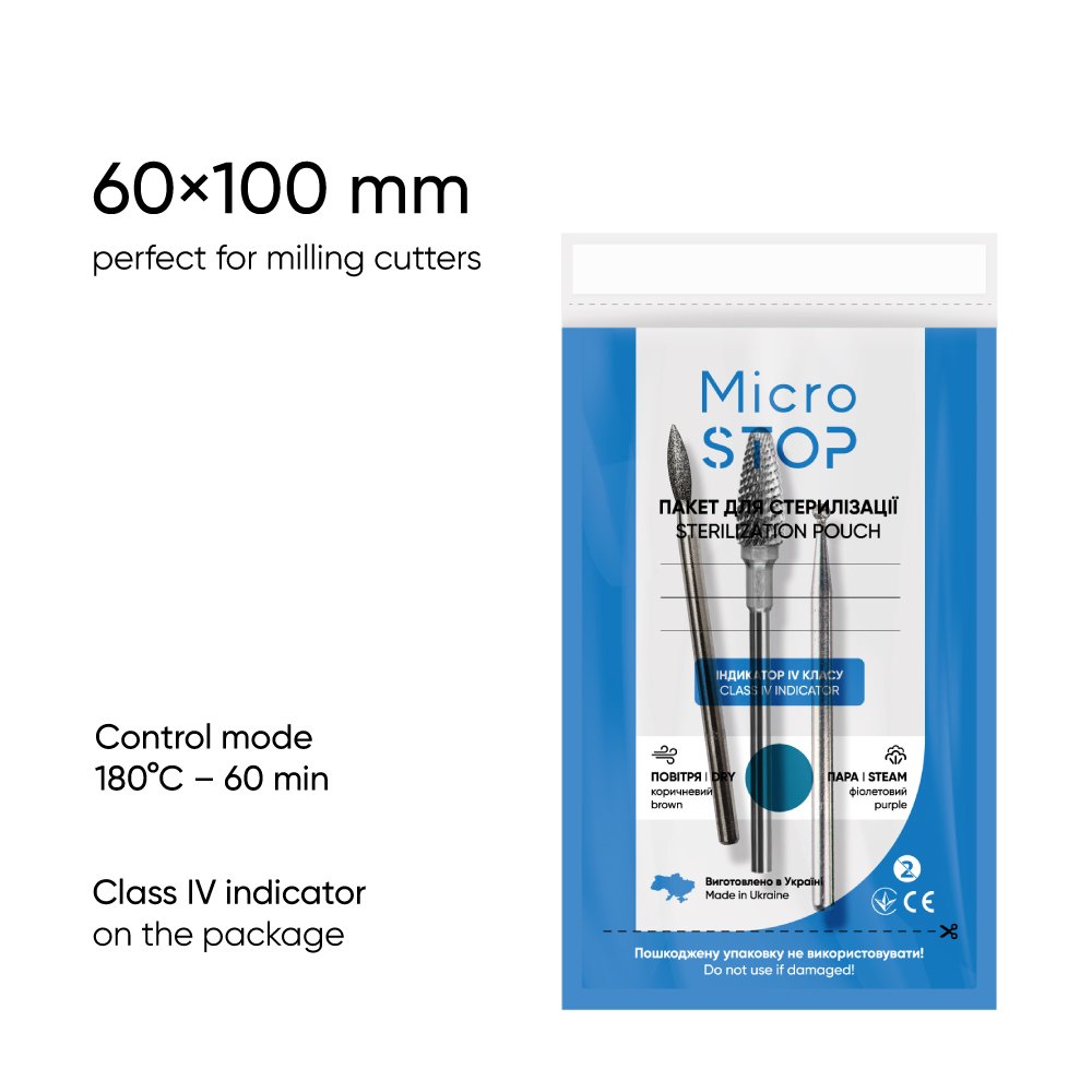 6985fba8651f9139708bccbf_optimized MICROSTOP PRO-ZORI kese za sterilizaciju sa indikatorom klase 4 – 60 × 100 mm, 100 kom - Slika 1